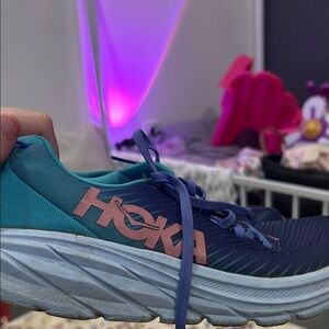 Hoka Teal and Navy Athletic Shoes